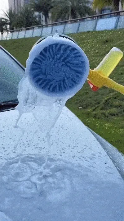 Cepillo de Lavado Rotatorio para Auto con Rotación de 360 Grados, Longitud Ajustable, Generador de Espuma, Lavadora a Presión, Diseño Portátil